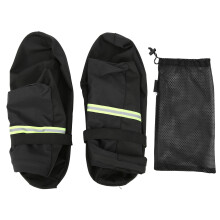 (Black) High Tube Waterproof Shoe Cover Hiking SandProof with Net Bag Black