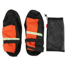 (Orange) High Tube Waterproof Shoe Cover Hiking SandProof with Net Bag Black