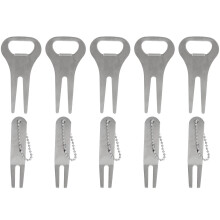 Zinc Alloy Golf Divot Fork Repair Tool Beads String Round Bend Head