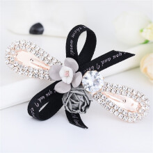 Rhinestone Flower Hairpin Jewelry (Gray)
