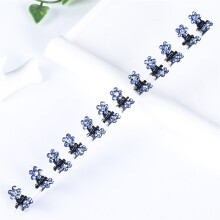 12pcs Cute Rhinestone Hair Clip Pin Barrette Turquoise