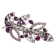 Trendy Rhinestone Electroplated Hair Clip Pin #7