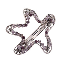 Trendy Rhinestone Electroplated Hair Clip Pin Women Girl Barrette #3