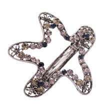 Trendy Rhinestone Electroplated Hair Clip Pin Women Girl Barrette #4
