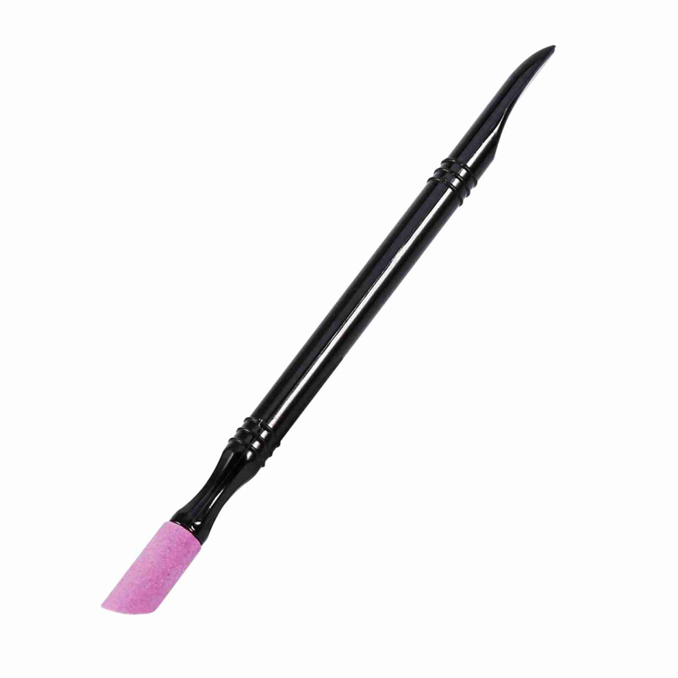 Nail Art Cuticle Remover Scrub Quartz Pusher Manicure Tool