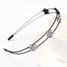 Rhinestones Alloy Princess Headwear Double Hair Band(187)