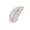 Rhinestone Leaf Shape Copper Brooch Jewelry 1