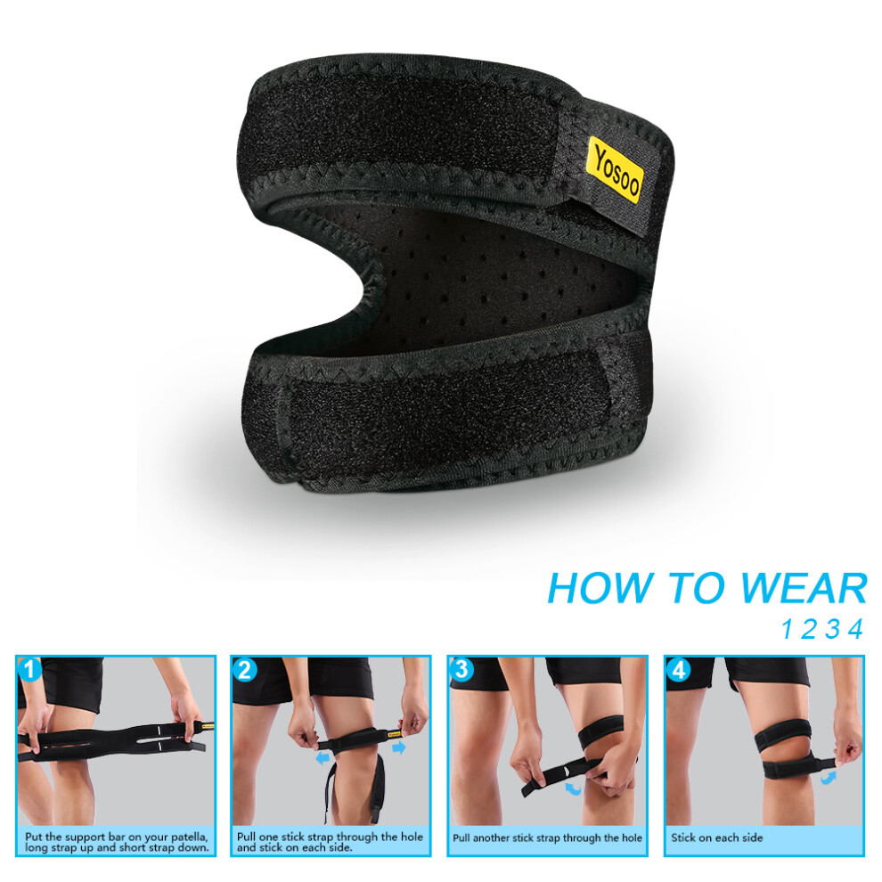 Adjustable Sports Patella Knee Support Brace Strap