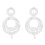 Women Acrylic Circle Earring Geometry Alloy Stud White 1