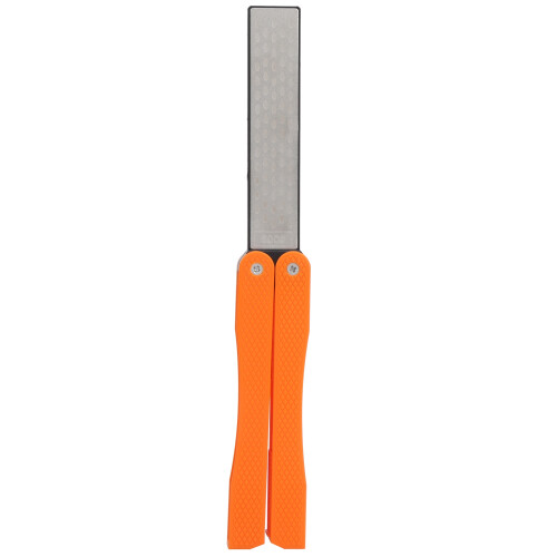 Double Sided Knife Sharpener Orange Diamond Portable Sharpening Stone