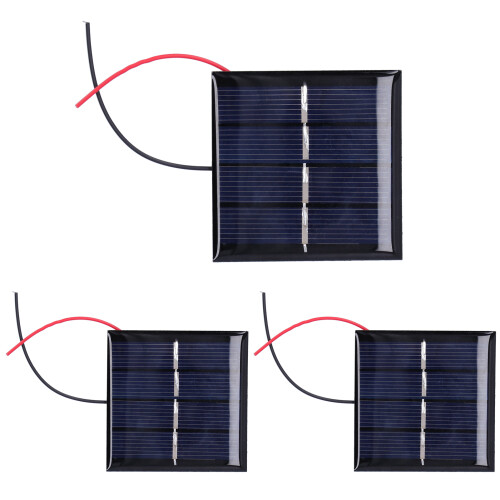 3Pcs 0.45W 2V Mini Solar Panel Cells Polysilicon DIY Battery 1