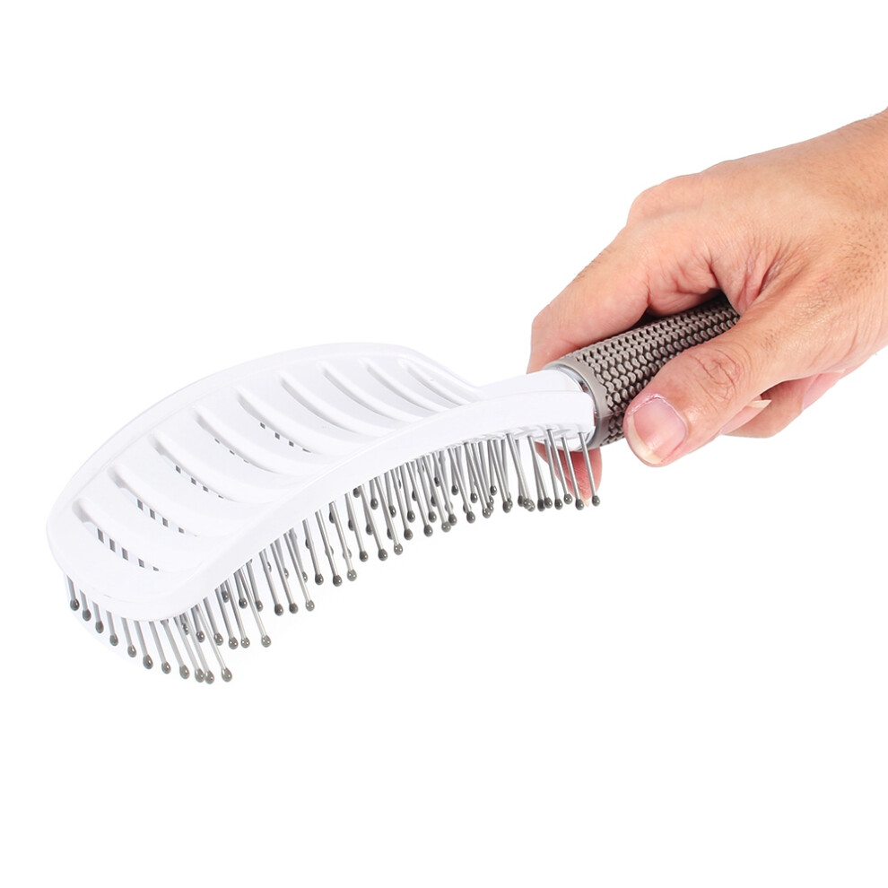 Unisex Anti-Static Wide Tine Curved Vent Hair Comb Brush