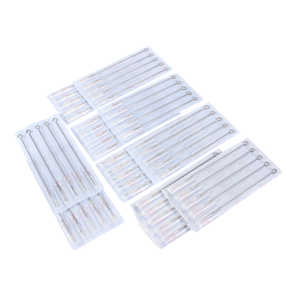 50Pcs Disposable Sterilized Stainless Steel Round Liner Tattoo Needles