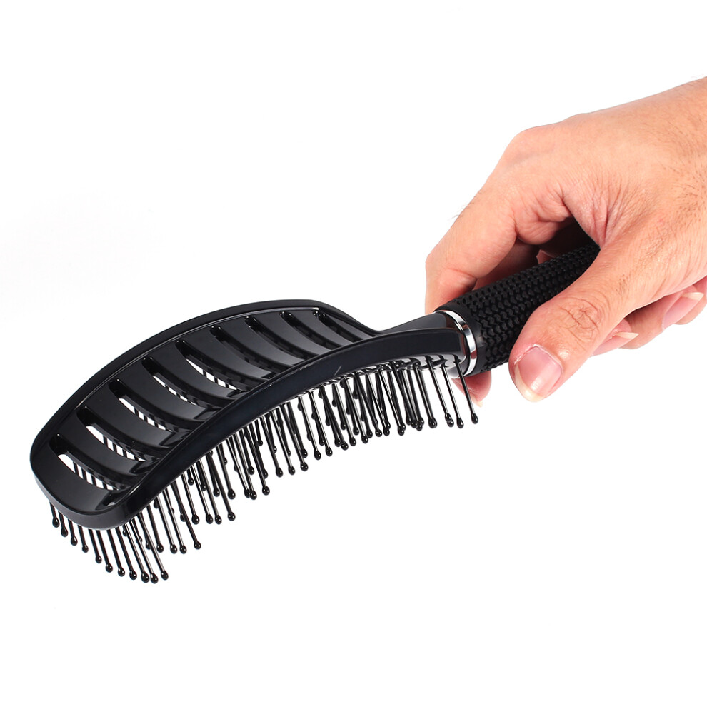 Unisex Anti-Static Curved Hair Comb Brush Hairstyle Massager