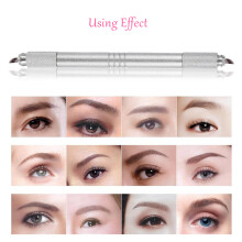 Dual-head Permanent Eyebrow Tattoo Pen Zinc Alloy Pencil