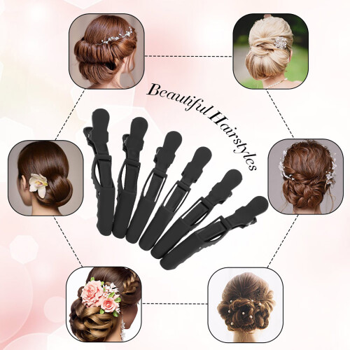 6 Clip Sezione Capelli Nere Salon 1