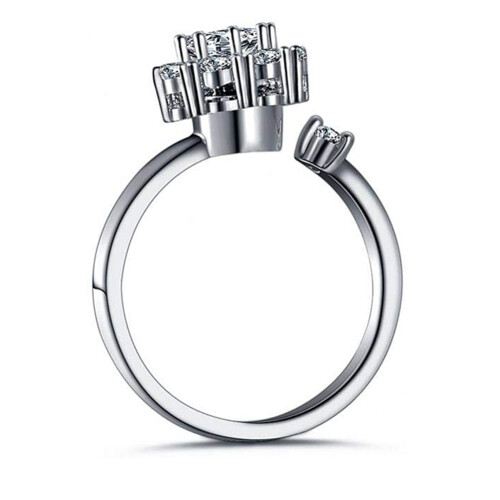 Women Luxury Rotatable Zircon Round Ring 1