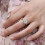Women Luxury Rotatable Zircon Round Ring 5