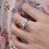 Women Luxury Rotatable Zircon Round Ring 3