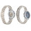 (Blue Surface + Silver) Men Round Dial Hollow Automatic Watch White Gold 3