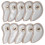 (Silver) 10Pcs PU Golf Iron Head Covers Waterproof Protective Sleeve 1