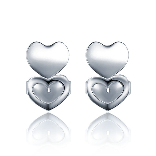 Earrings Back Stud Nut Lifters Copper Ear Lobe Support Silver 2