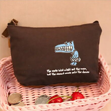 Girls Cute Cartoon Animal Canvas Coin Bag Purse Key Holder
