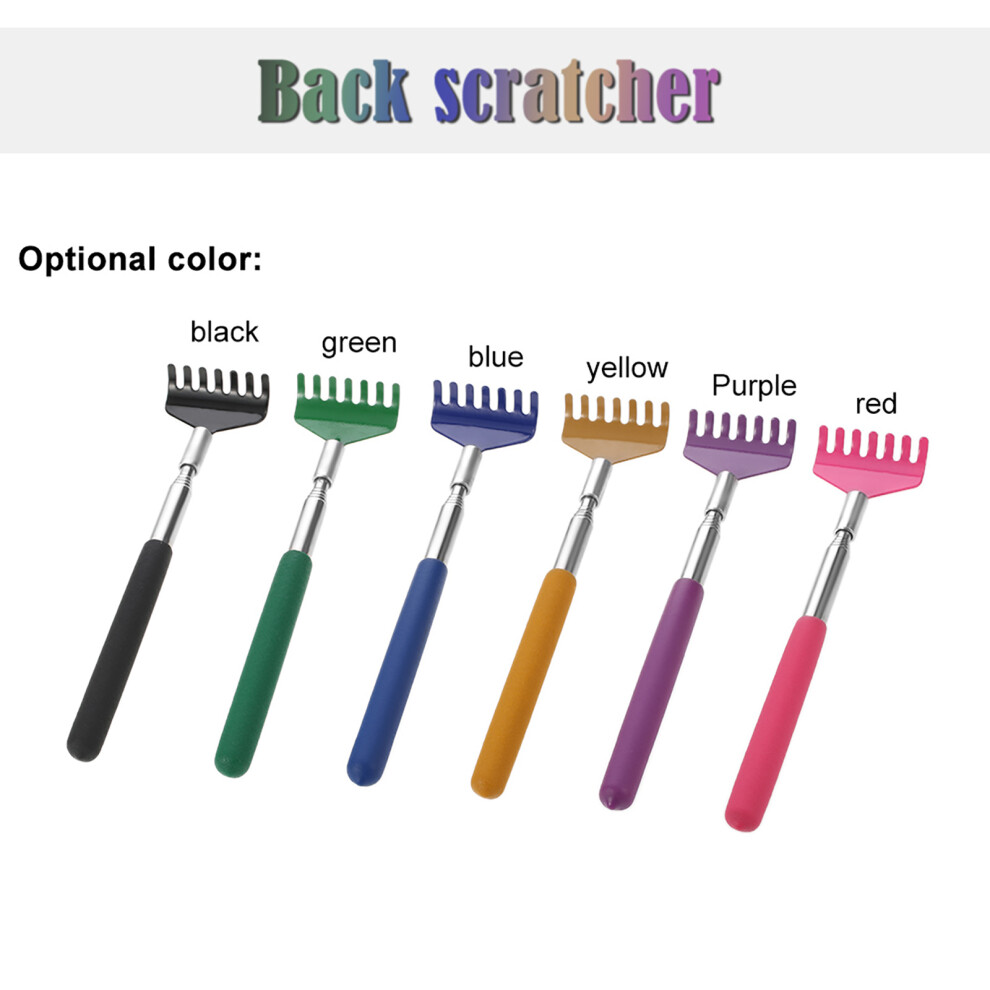 Blue Anself Telescopic Back Scratcher 5 Section 20-68Cm