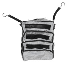 (Gray) Opvouwbaar reistas, kofferorganizer, zwart