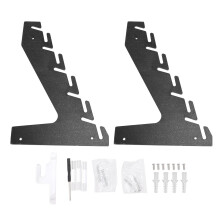 (Black) Transparent Acrylic Wall Hat Rack (10 Hats)
