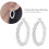 Women Big Hoop Earrings Large Loop Alloy Silver 2