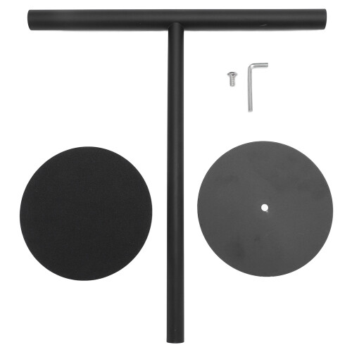 (Black) T-förmiger Handtuchhalter Edelstahl Stand Silber