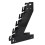 (Black) Transparent Acrylic Wall Hat Rack (10 Hats) 2