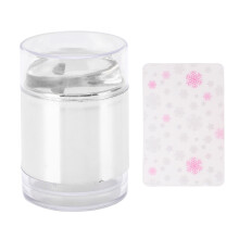 (Silver) Nail Art Stamper Kit Zilver Bloemenpatroon