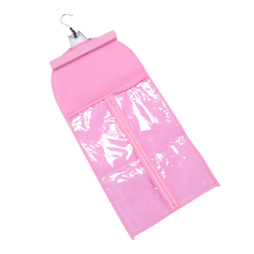 (Pink) 5 Buste Trasparenti Rosa per Estensioni Capelli 2
