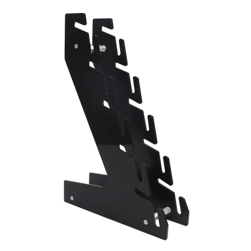 (Black) Transparent Acrylic Wall Hat Rack (10 Hats) 2