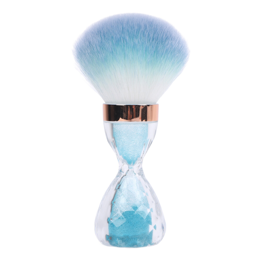 Blue/Pink () Nail Art Dust Brush Soft Cleaner With Handle