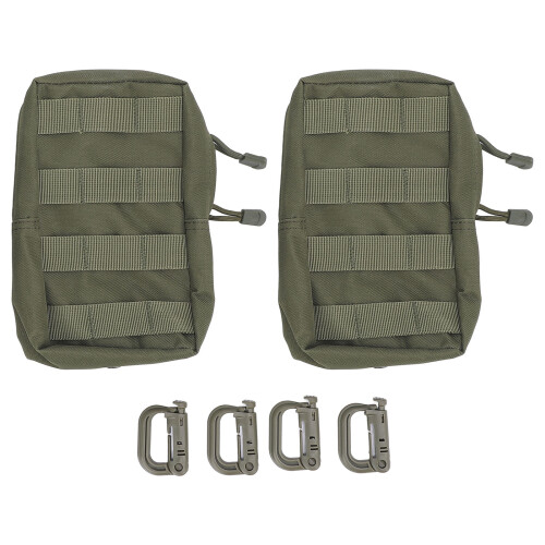 2x Taillenbeutel mit 4 Haken und Fächern