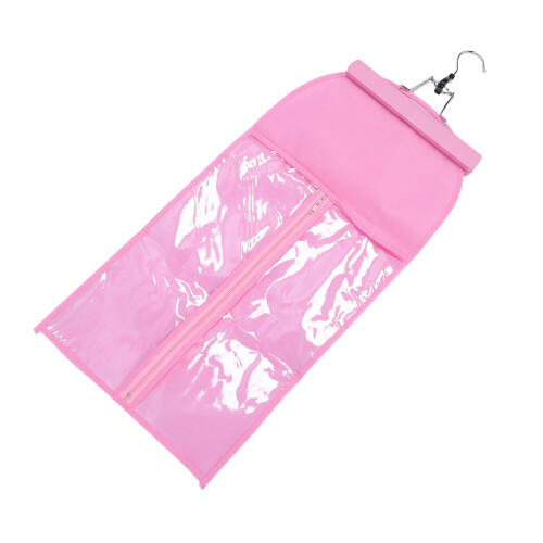 (Pink) 5 Buste Trasparenti Rosa per Estensioni Capelli 1