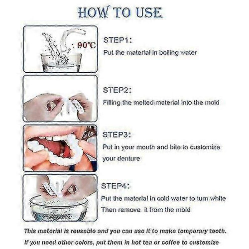 (Lower teeth) Upper/lower Comfort Fit Flex Whitening Denture Braces 1