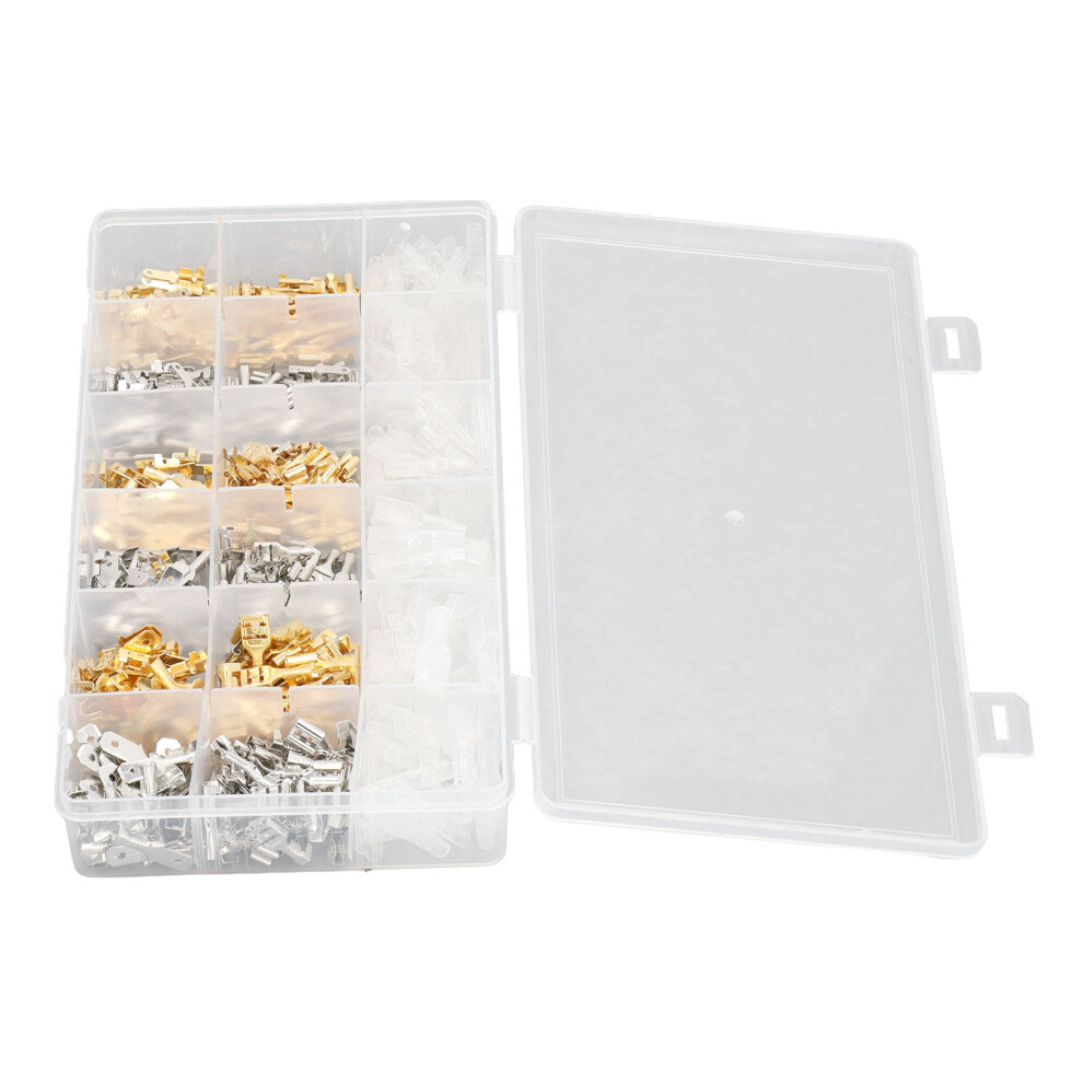 540Pcs Crimp Terminal Blocks With Sleeves 2.8 4.8 6.3Mm For Easy Wiring 6951357180492