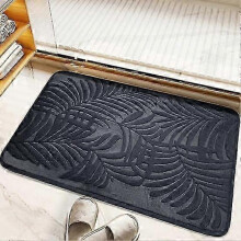 (40x60cm, black) Waterproof Doormat Indoor Outdoor Floor Mat Super Soft Wear Resistant Moisture-absorbing Non Slip Easy Clean Patio Entrance Mat