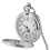 Classical Quartz Analog Smooth Pocket Watch Necklace Pendant Silver 1