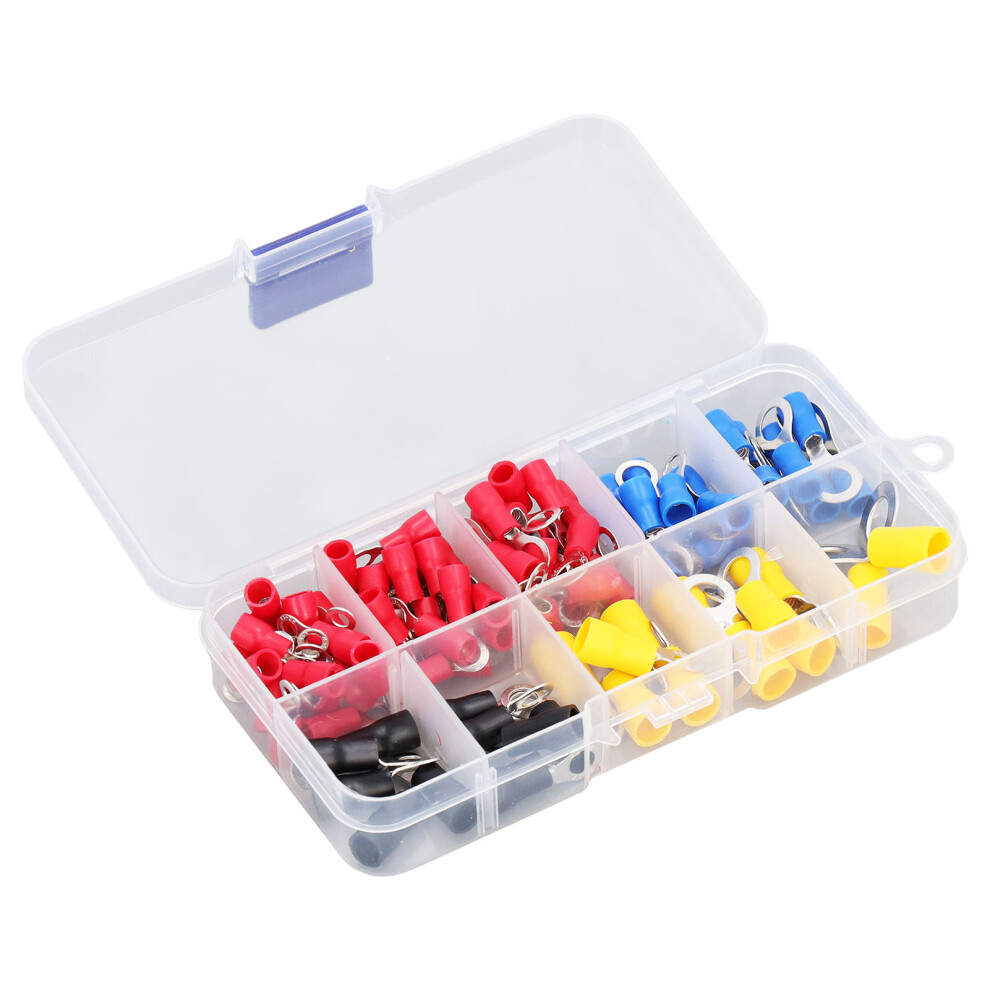 102Pcs Insulated Ring Terminal Kit With 10 Specs & Flame Retardant Pvc 4991357180704
