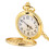 Classical Quartz Analog Smooth Pocket Watch Necklace Pendant Gold 1