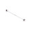 Men Silver Plated Steel Tie Pin 6CM 1