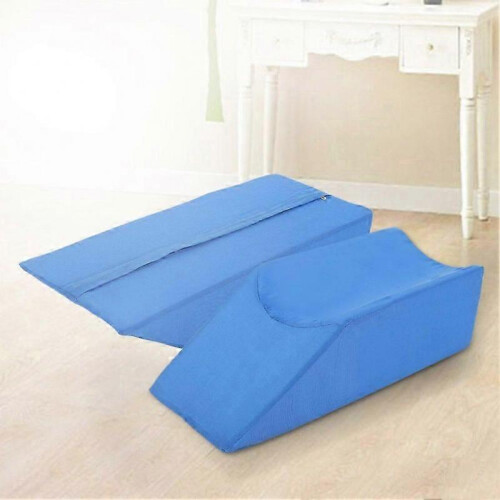 Foam Leg Elevator Cushion Wedge Support Knee Pain Rest Washable Pillow(Blue) 1