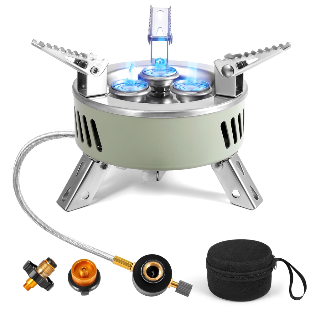 Camping Gas Stove, Portable Camping Stove Outdoor, 6800W Windproof Backpacking-image-OPC-PMMD55G-NEW
