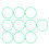 (0.4in Width) 10x Agility-Ringe Sensortraining Grün 35cm 1