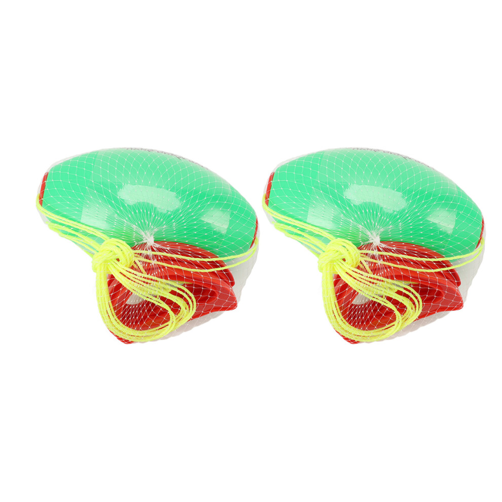 (Flat Style) 2 Pcs Pull Ball Toy Parent Child Interaction Flat Style